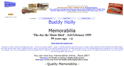 Desktop Screenshot of buddyhollymemorabilia.com